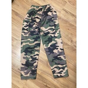 Camo Joggers Cargo Pants Elastic Waist‎ Kids Size 7 Green Black